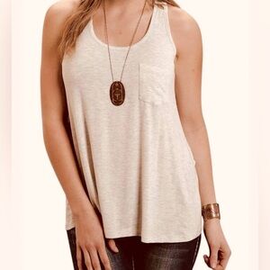 Stetson lattice tank top loose boho indie core size small cream